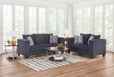 1900 Navy Sofa and Loveseat DELTA FURNITURE