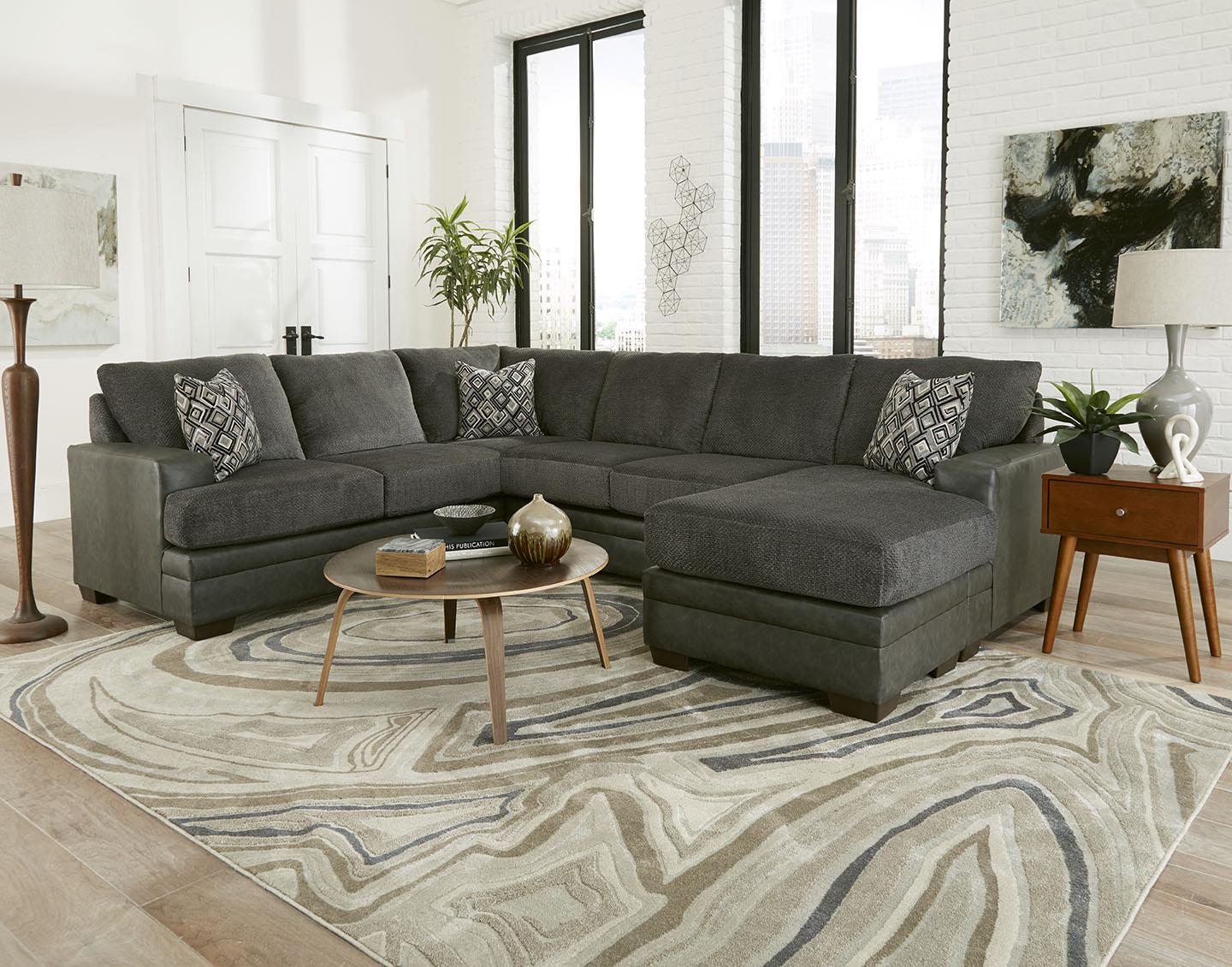 2720-03 Grey Sectional DELTA FURNITURE