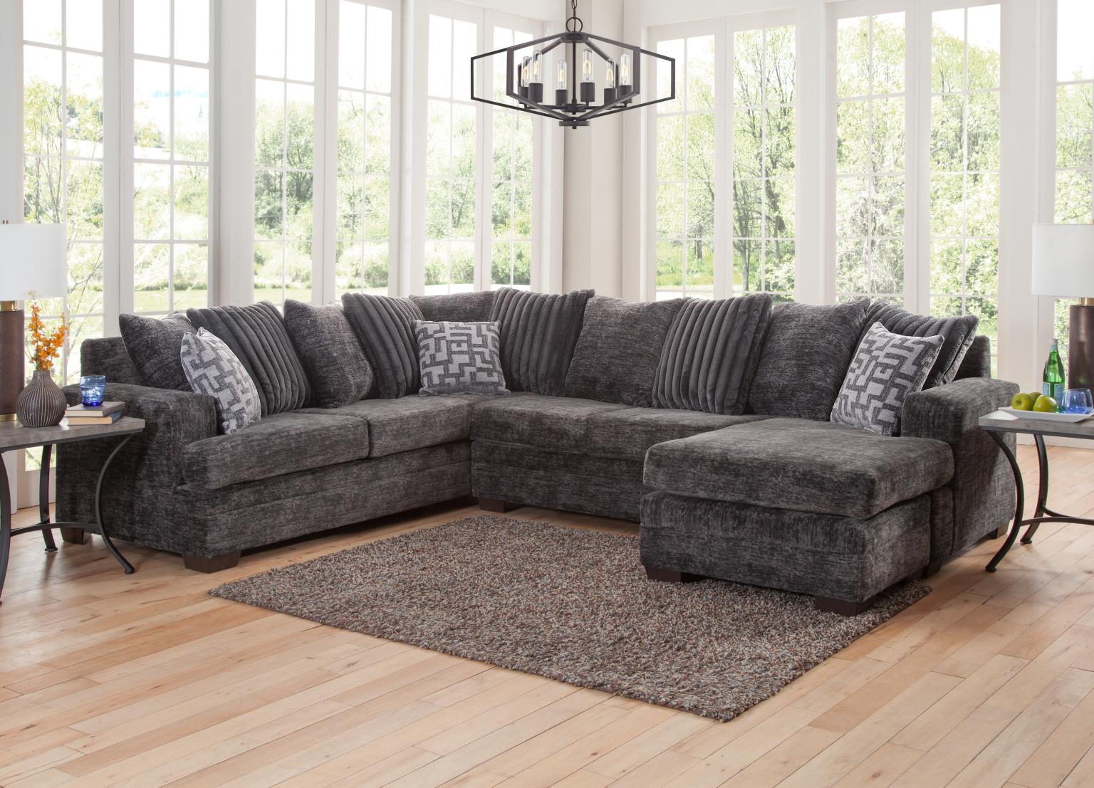 2775 Galactic Charcoal Sectional with Chaise End DELTA FURNITURE