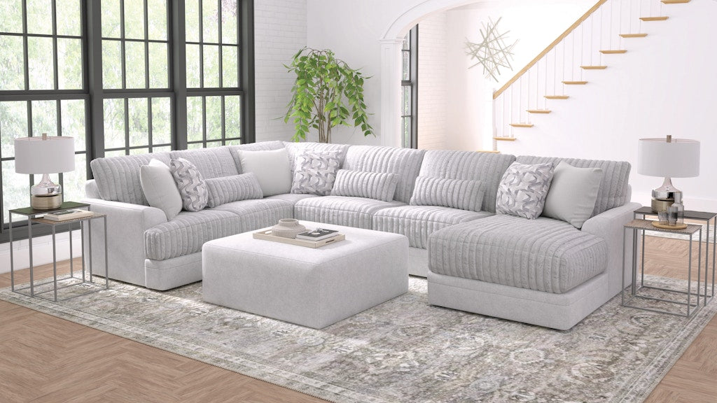 Titan Light Grey Sectional Jackson/Catnapper