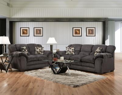 3550 Charcoal Sofa and Loveseat DELTA FURNITURE