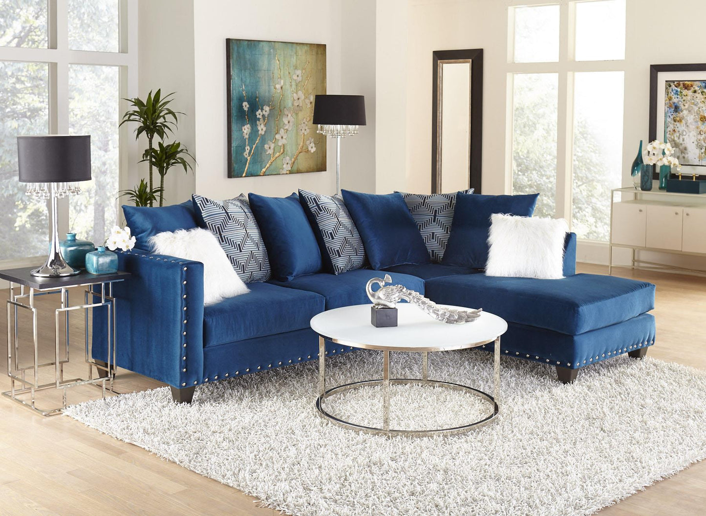 4176 Melon Sapphire Sofa Chaise DELTA FURNITURE