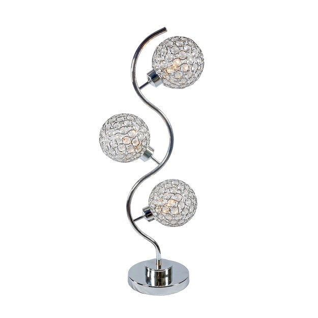 CRYSTAL 3 GLOBE TABLE LAMP Crown Mark