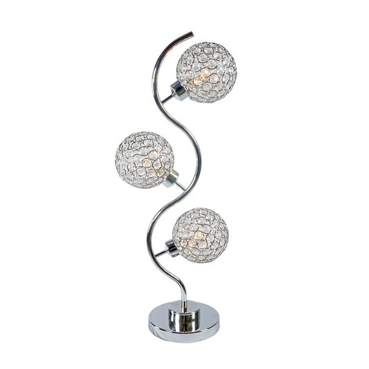 CRYSTAL 3 GLOBE TABLE LAMP Crown Mark