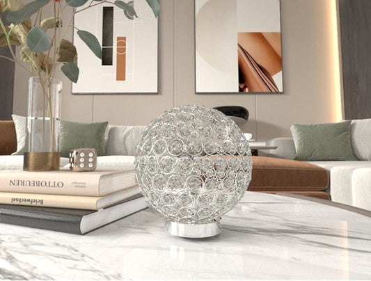 CRYSTAL GLOBE TABLE LAMP Crown Mark