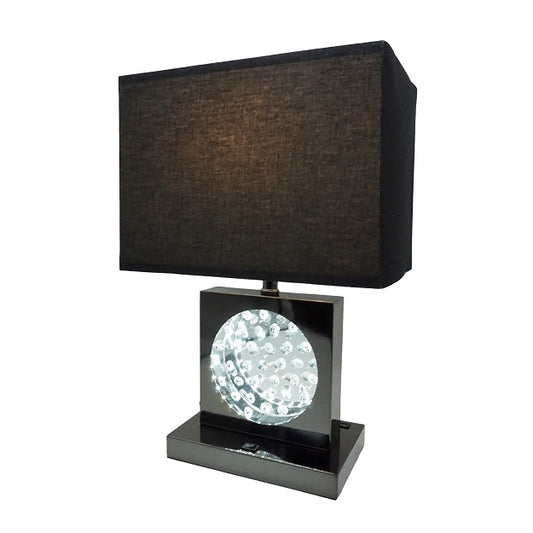 TABLE LAMP BLACK NICKEL-LED ACCENT Crown Mark