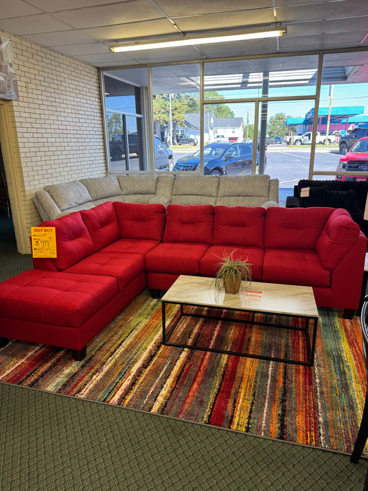 Red Sectional Hughes Furniture