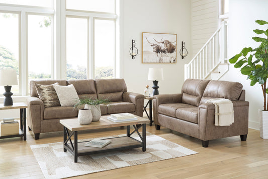 Navi Fossil Sofa and Loveseat Ashley Furniture