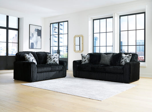 Midnight Madness Sofa and Loveseat Ashley Furniture