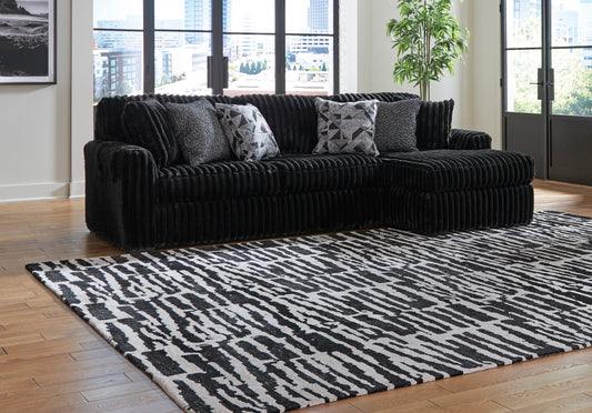 Midnight Madness RSF Chaise 2 Piece Black Ashley Furniture