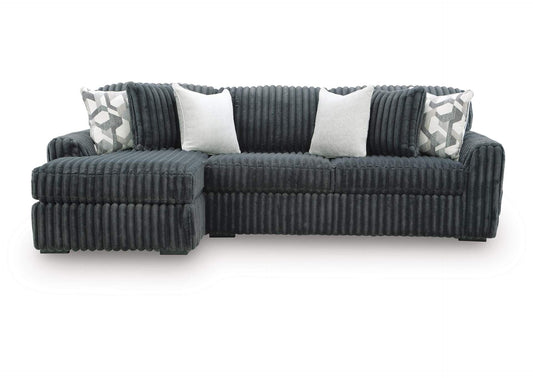 Midnight Madness LSF Chaise 2 Piece Grey Ashley Furniture