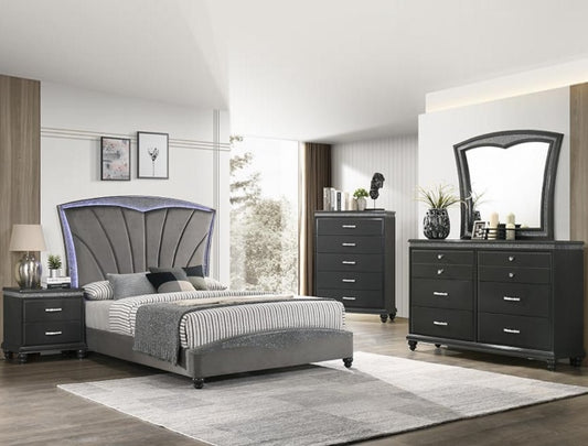 GRAY BEDROOM SET Crown Mark