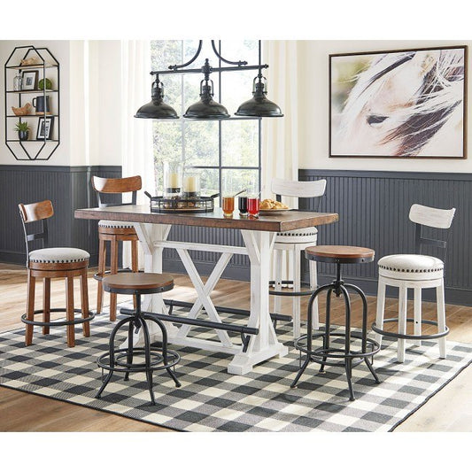 Valebeck Counter Height Dining Set with 6 Barstools Ashley