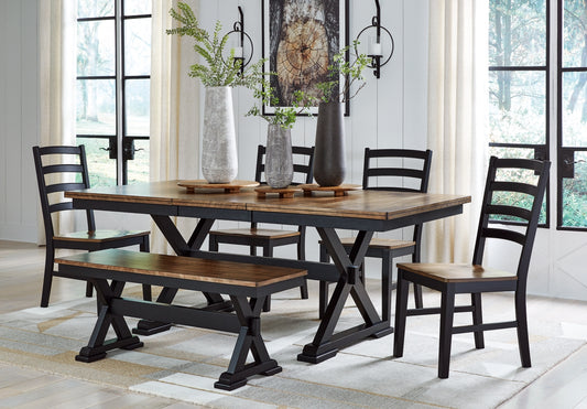 Wildenauer Dining Room Set With a Bench Ashley Furniture