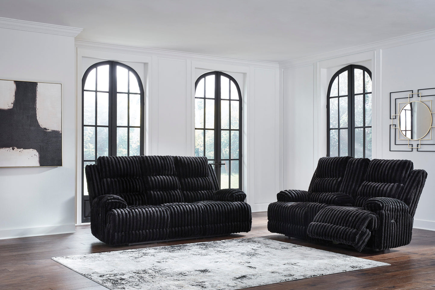 Rhine Falls Black Sofa Loveseat Ashley Furniture