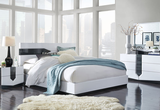 Hudson White Bedroom Set GLOBAL FURNITURE