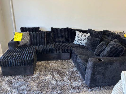 Black used sectional Classic Furniture MFG