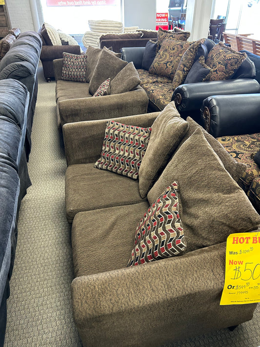 Brown Used Sofa and Loveseat DELTA FURNITURE