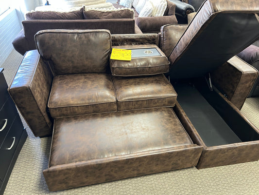 Brown Used Sectional with storage GLOBAL FURNITURE