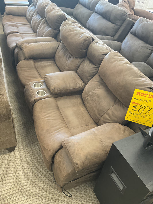 Brown Used Reclining Sofa Loveseat Ashley Furniture