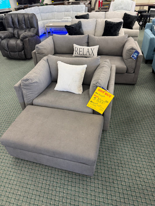 Grey New Living Room Set Hughes Furniture