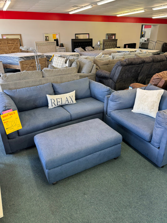 New Blue 2 Piece Living Room Set Trading Post