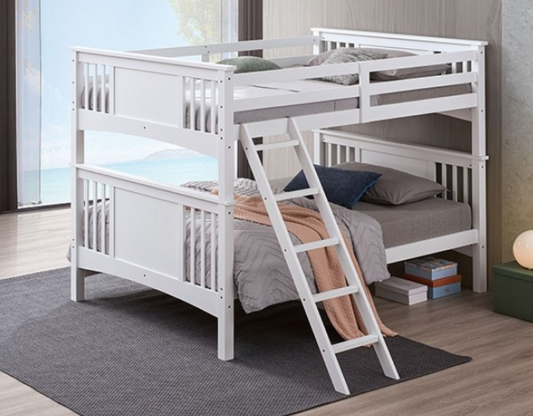 Spring Creek Full/Full Bunkbed White Furniture of America