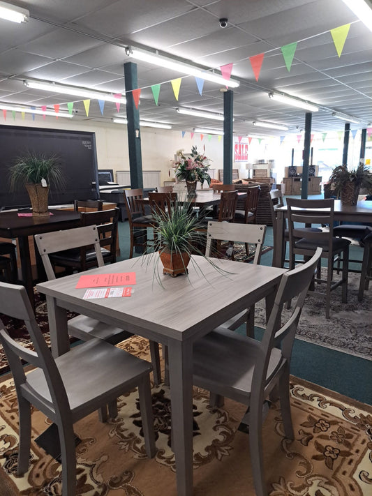 Grey New Four Chair Dinette Ashley Furniture