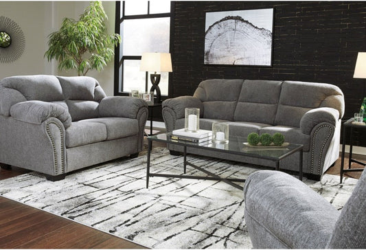 Allmaxx Pewter Sofa and Loveseat Ashley Furniture