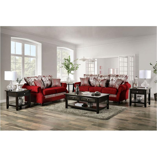 Home Run Red Three Piece Living Room Group Classic Furniture MFG