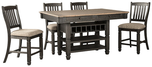 Tyler Creek Counter Height Dining Table and 4 Barstools Signature Design by Ashley®