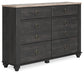 Nanforth Queen Panel Bed with Dresser and Nightstand Signature Design by Ashley®