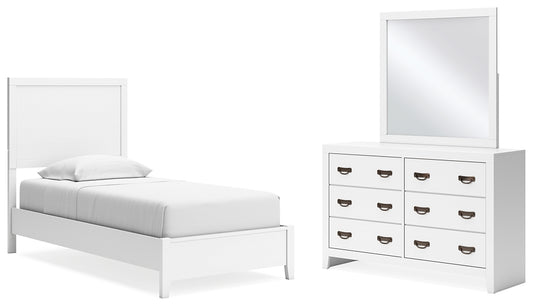 Binterglen Twin Panel Bed with Mirrored Dresser Signature Design by Ashley®