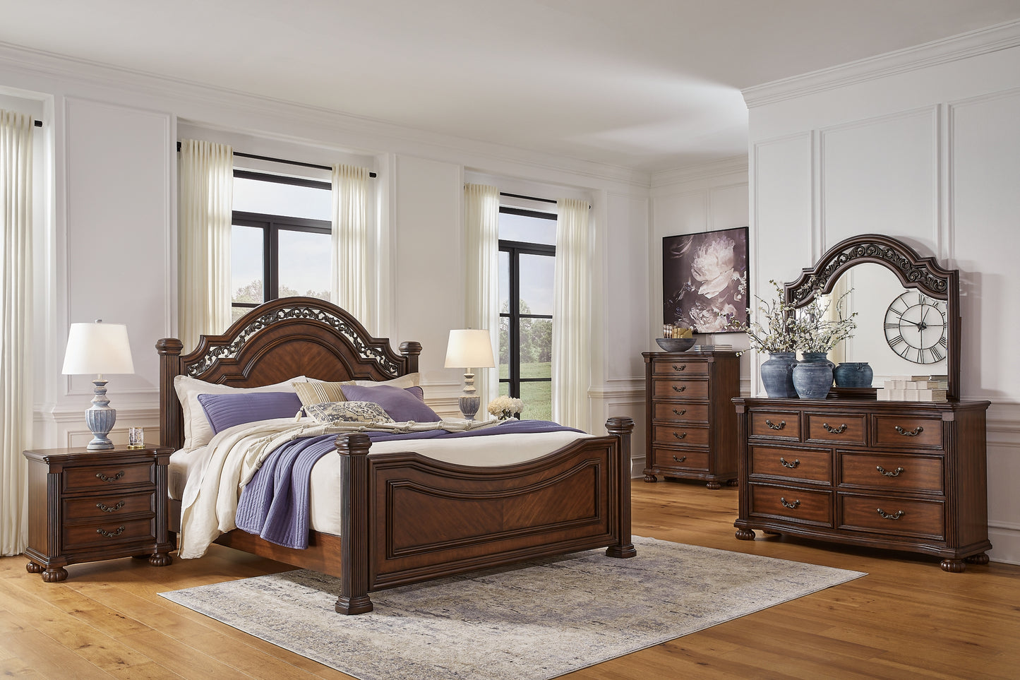 Lavinton California King Poster Bed with Dresser and Nightstand Signature Design by Ashley®