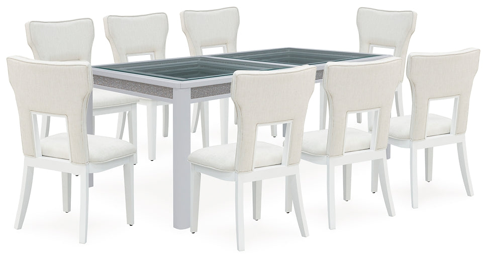 Chalanna Dining Table and 8 Chairs Signature Design by Ashley®
