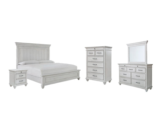 Kanwyn Queen Panel Bed with Mirrored Dresser, Chest and Nightstand Benchcraft®