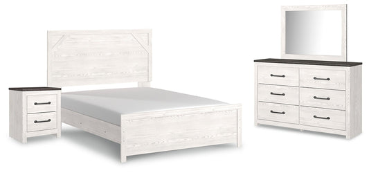 Gerridan Queen Panel Bed with Mirrored Dresser and Nightstand Signature Design by Ashley®