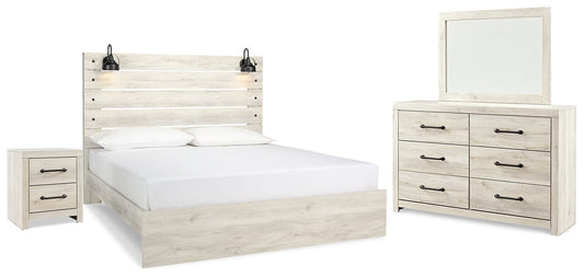 Cambeck King Panel Bed with Mirrored Dresser and Nightstand Signature Design by Ashley®