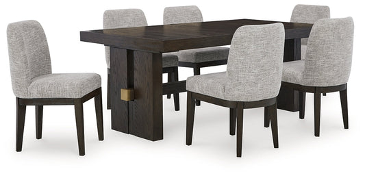Burkhaus Dining Table and 6 Chairs Signature Design by Ashley®