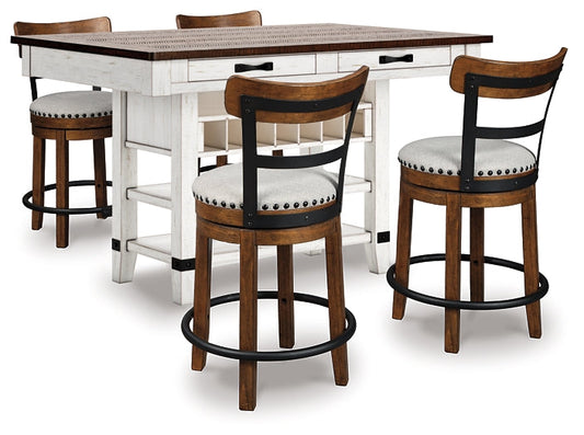 Valebeck Counter Height Dining Table and 4 Barstools Signature Design by Ashley®