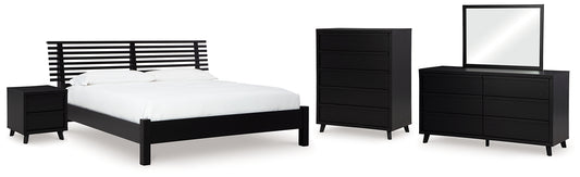 Danziar Queen Panel Bed with Mirrored Dresser, Chest and Nightstand Signature Design by Ashley®