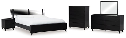Danziar Queen Panel Bed with Mirrored Dresser, Chest and Nightstand Signature Design by Ashley®