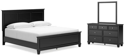 Lanolee King Panel Bed with Mirrored Dresser Signature Design by Ashley®