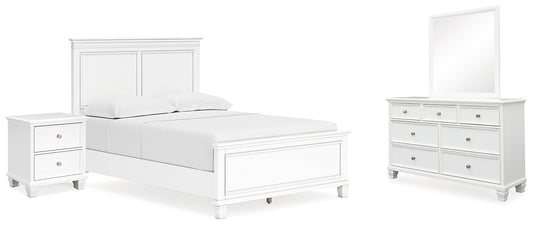 Fortman Full Panel Bed with Mirrored Dresser and Nightstand Signature Design by Ashley®