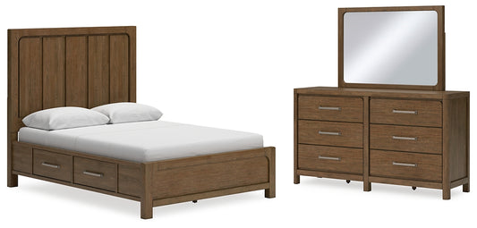 Cabalynn Queen Panel Bed with Storage with Mirrored Dresser Signature Design by Ashley®