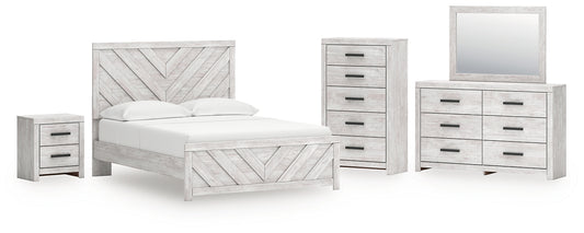 Cayboni Queen Panel Bed with Mirrored Dresser, Chest and Nightstand Signature Design by Ashley®