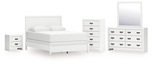 Binterglen Queen Panel Bed with Mirrored Dresser, Chest and Nightstand Signature Design by Ashley®