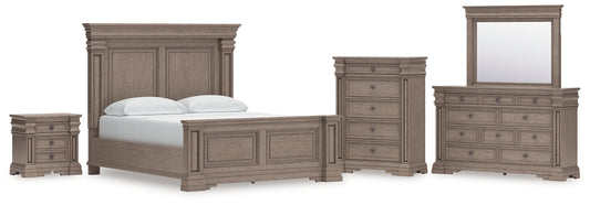 Blairhurst California King Panel Bed with Mirrored Dresser, Chest and Nightstand Signature Design by Ashley®