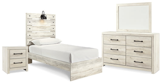 Cambeck Twin Panel Bed with Mirrored Dresser and Nightstand Signature Design by Ashley®