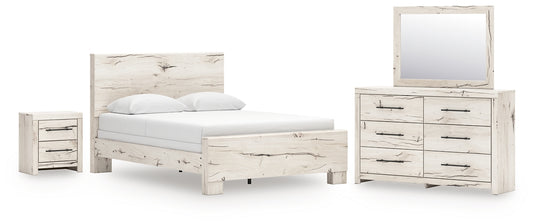 Lawroy Queen Panel Bed with Mirrored Dresser and Nightstand Benchcraft®